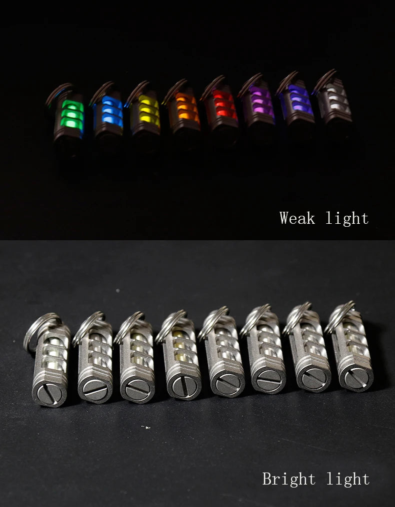 Titanium Tritium Lantern Keychain